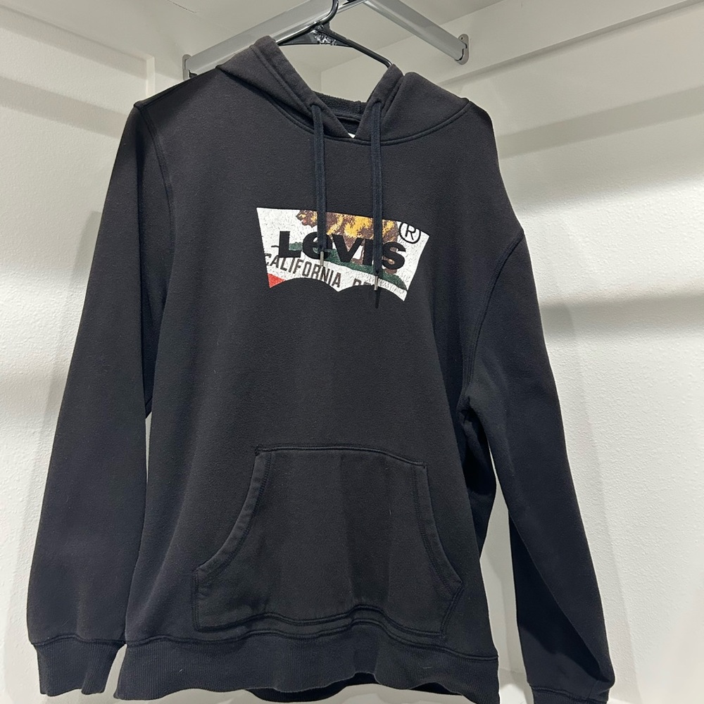 Levi's Black Graphic Hoodie for Men